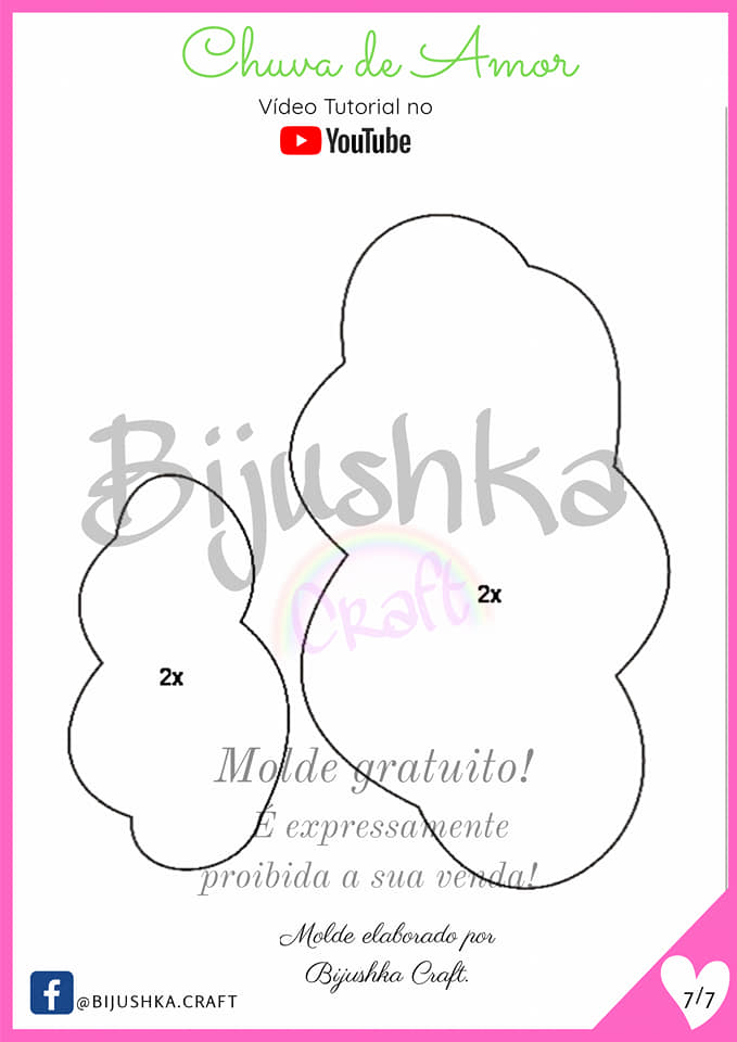 Chuva de amor - Decoração de quarto Infantil com molde para imprimir