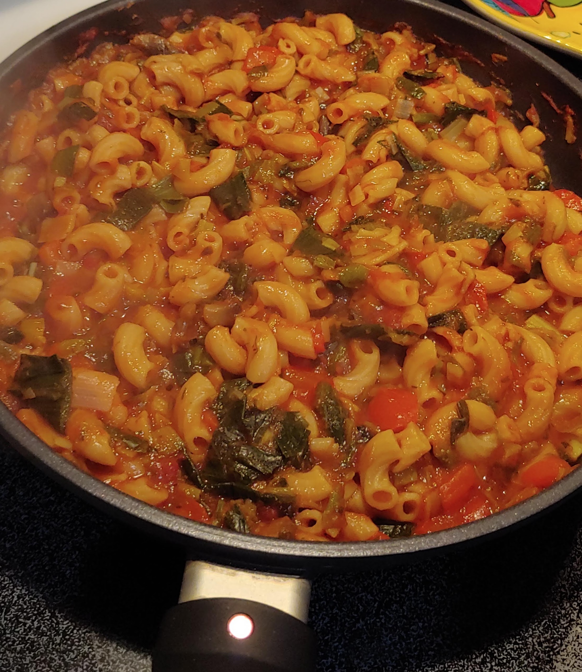 Reluctantly Vegan Whole Wheat Pasta Primavera with Marinara Sauce 