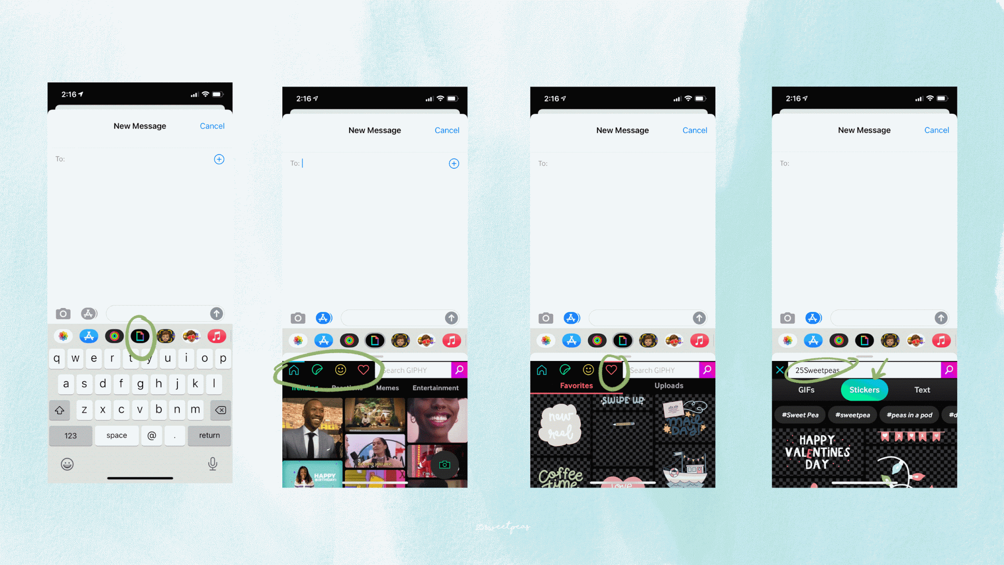 How To Save Your Favorite GIFS + Use them in your Texts — 25 Sweetpeas