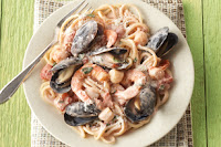 Creamy Pasta Seafoods Recipe | Quick Healthy Seafood Recipe