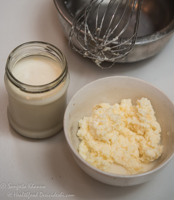cultured buttermilk and white butter 