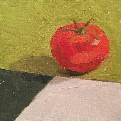 Daily Painting #10 ‘Tomato’ 6×6″ Oil on Board
