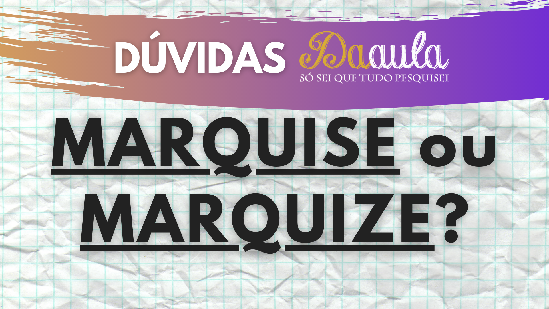 Ficou sabendo da "marquise" que desabou?