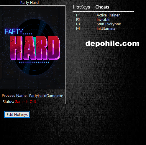 Party Hard (PC) Oyunu Görünmezlik +3 Trainer Hilesi İndir
