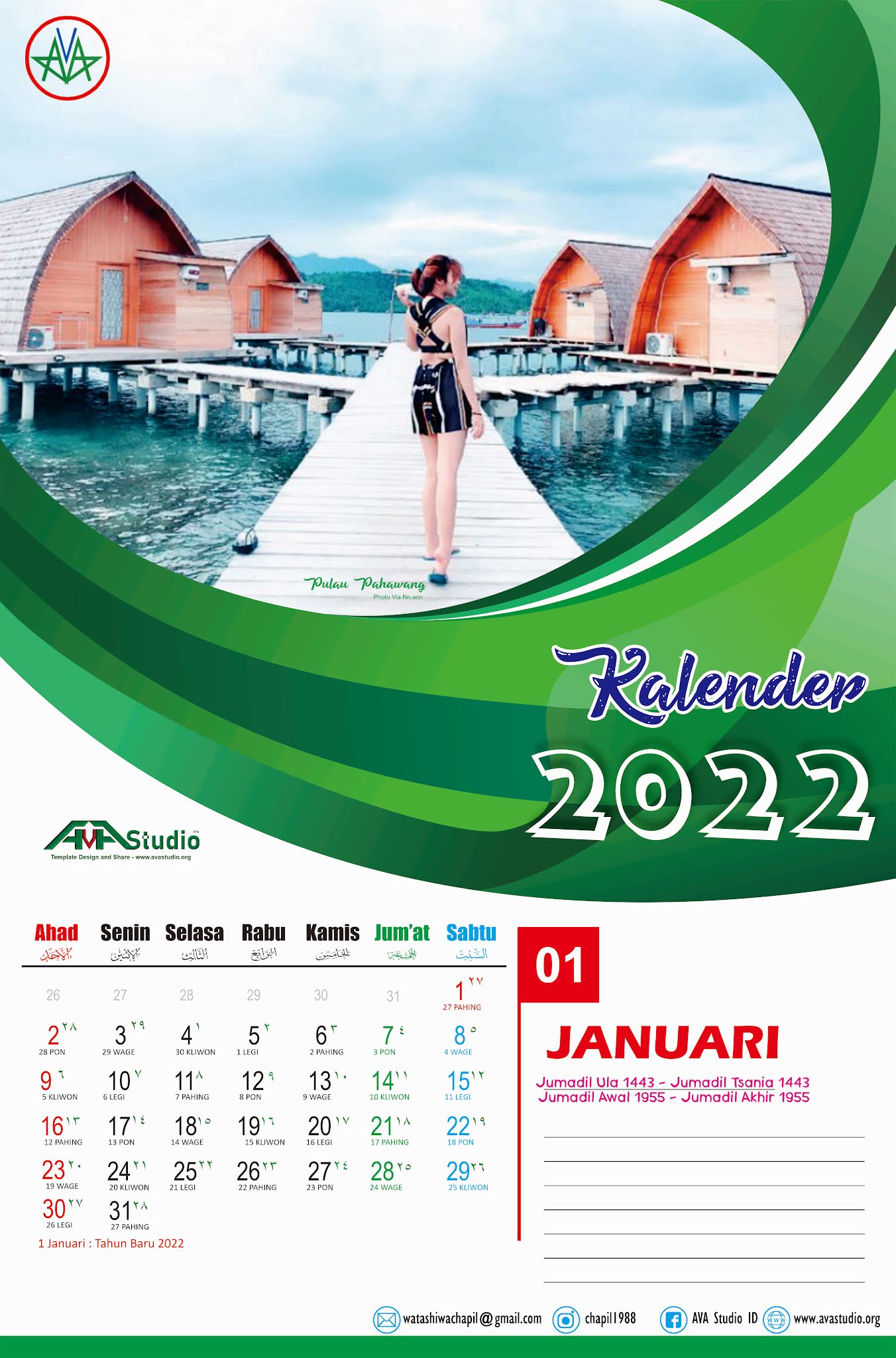 Kalender Dinding Tahun 2022 Pdf Cdr Png Lengkap Dengan