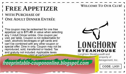 Printable Coupons 2023 Longhorn Steakhouse Coupons Printable Coupons 2023 Longhorn Steakhouse Coupons