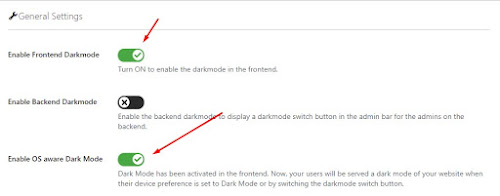 General Settings Wp Dark Mode
