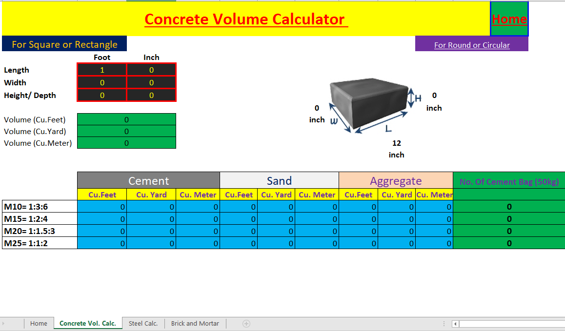 Concrete,Steel and Brick Calculator - Engineering Books