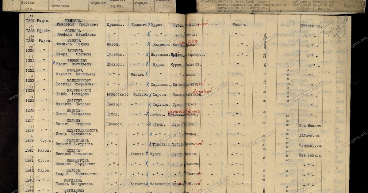 Lara's Jewnealogy Russian WWI Records