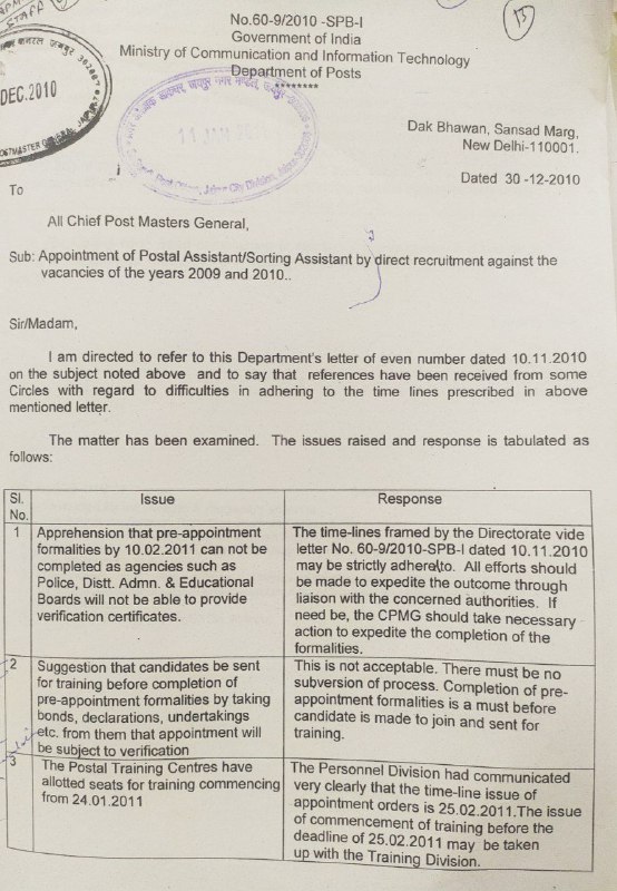 Regular Pay is eligible for Postal Assistant / Sorting Assistant from