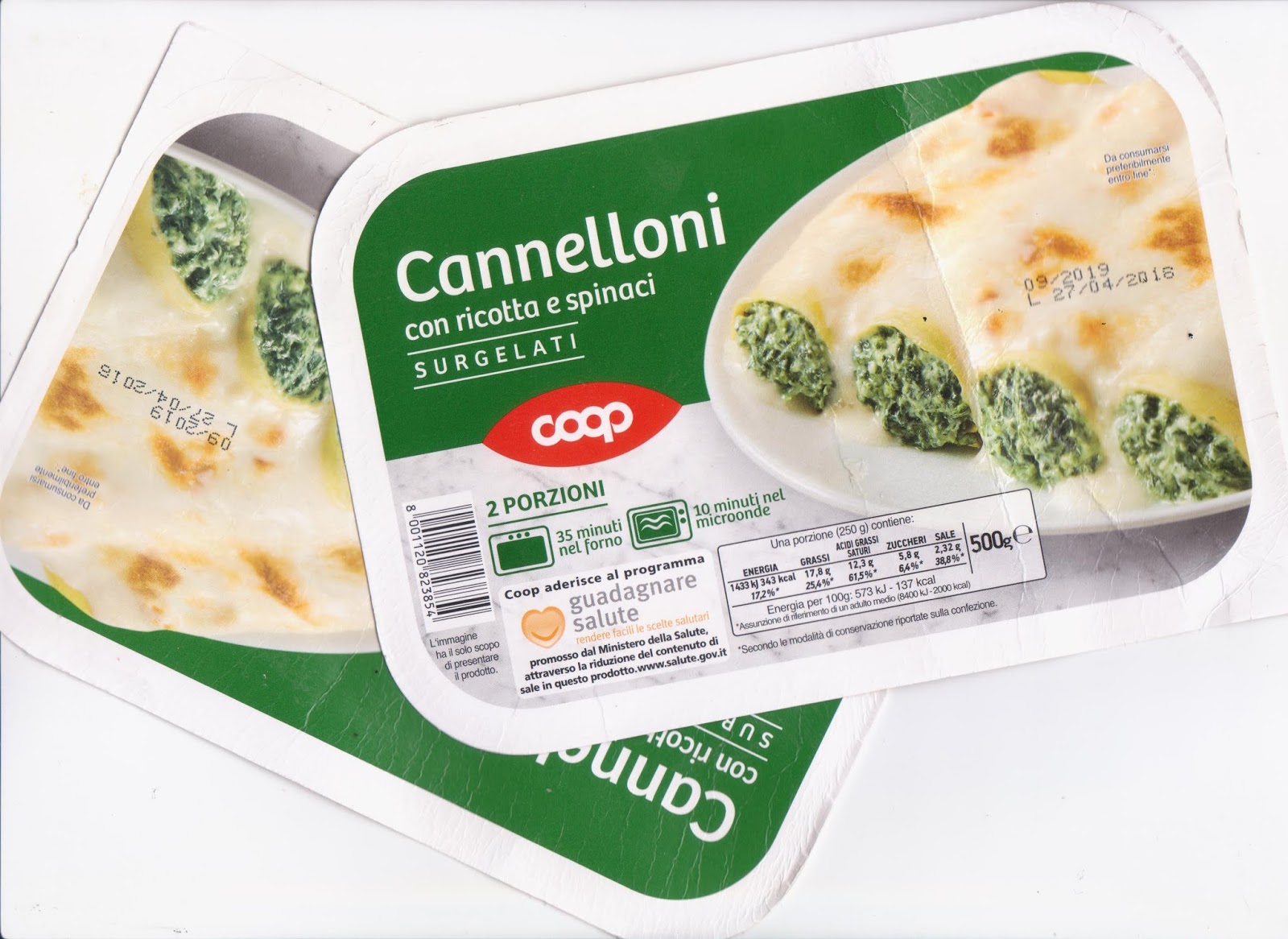 Un Opinione Sul Marchio Coop Ed Il Suo Mondo Coop Cannelloni Ricotta E Spinaci Coop Surgelati