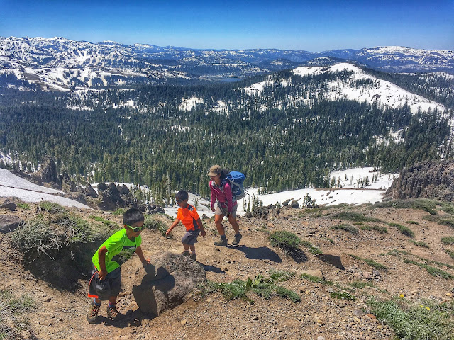 Hiking up Castle Peak