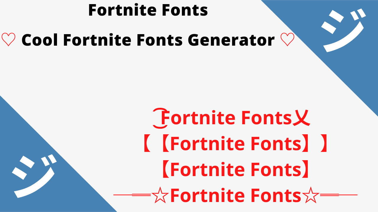 Fortnite Fonts