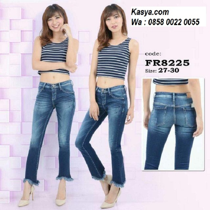 Model celana jeans celana rawis celana cutbray wanita - ''KASYFA SHOP''