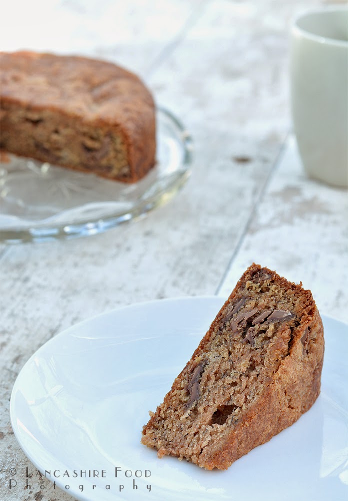 Lancashire Food Banana and chocolate buckwheat cake, naturally gluten free.