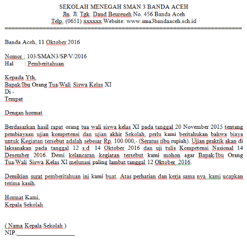 Ulasan Singkat Contoh Surat Pemberitahuan Resmi Yang Benar ...