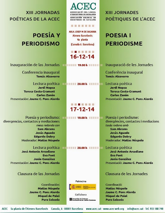 XIII Jornadas Poéticas de la ACEC