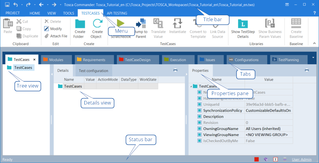 UFT Automation Testing Tosca Commander Objects