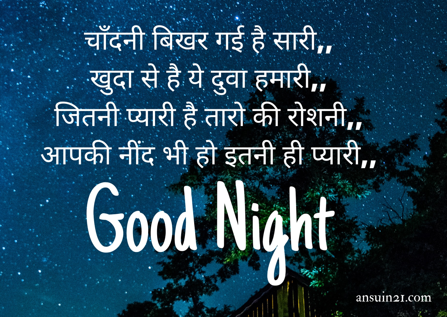 Best Good Night Hindi Wishes, Images, Status, SMS, Shayari