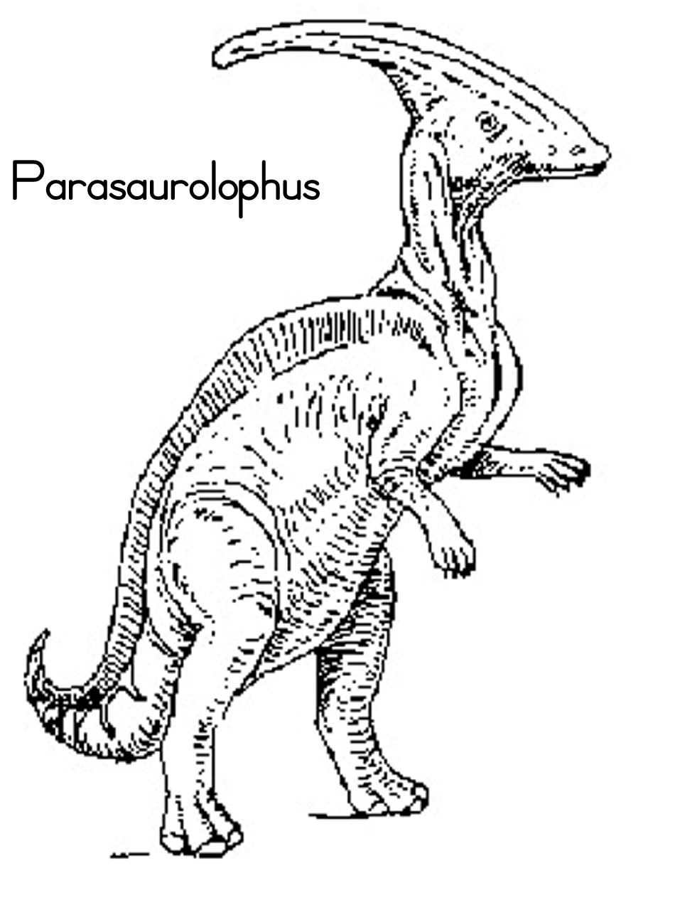 Dinosaur free printable coloring page