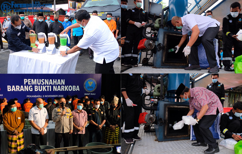 Polda Riau Bersama BNNP Riau Musnahkan 122 KG Sabu dan 10.000 Ekstasi dari 11 Tersangka Polda Riau Bersama BNNP Riau Musnahkan 122 KG Sabu dan 10.000 Ekstasi dari 11 Tersangka