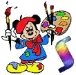 Alfabeto de Mickey pintor S.