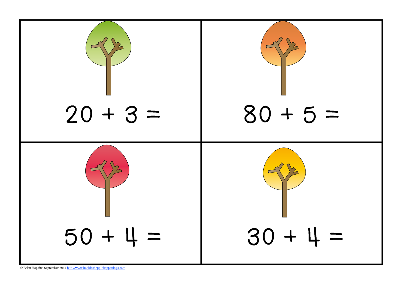 Fall Place Value to 120 Cooperative Learning