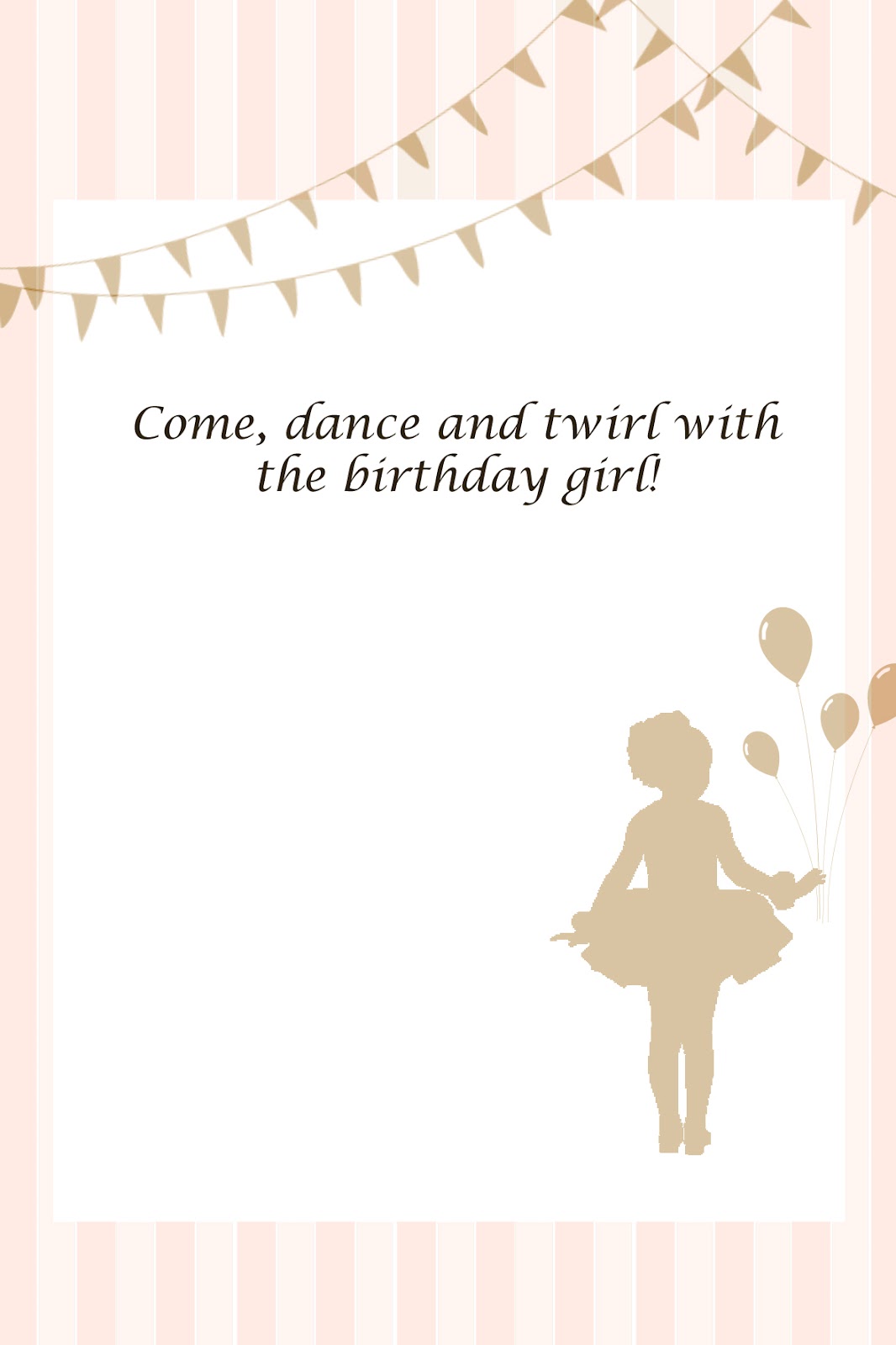 Free Printable Ballerina Party Invitations