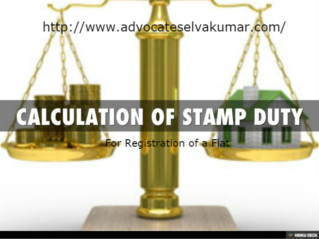 Advocate SelvaKumar Blog About Real Estate CALCULATION OF STAMP DUTY
