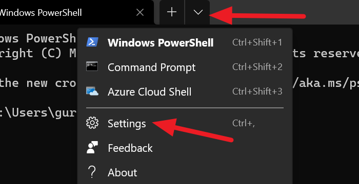 เปลี่ยน Default Color Scheme ใน Windows Terminal