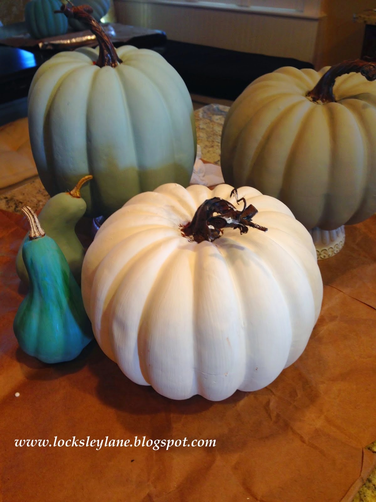Locksley Lane Chalk Painted Pumpkins