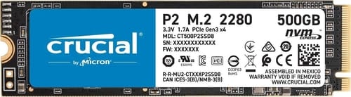Review Crucial P2 500GB 3D NAND NVMe PCIe M.2 SSD