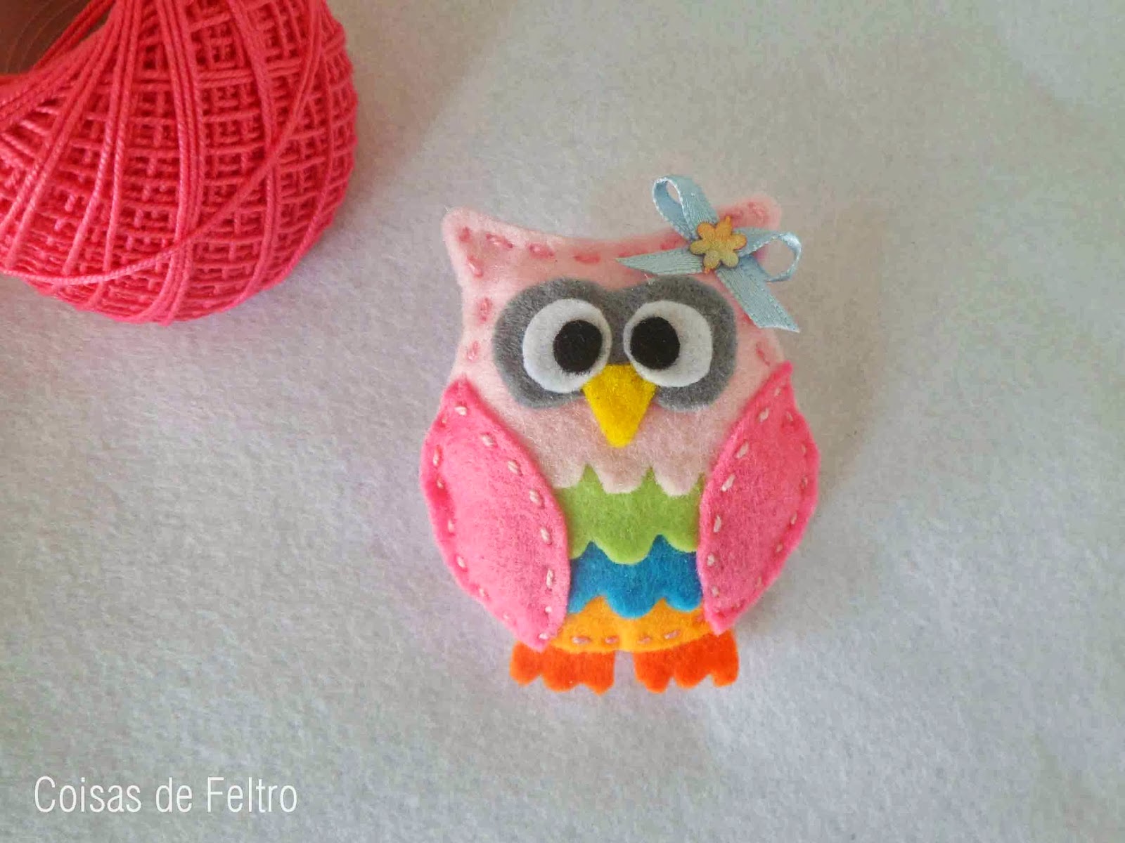Pregadeiras em feltro coruja
