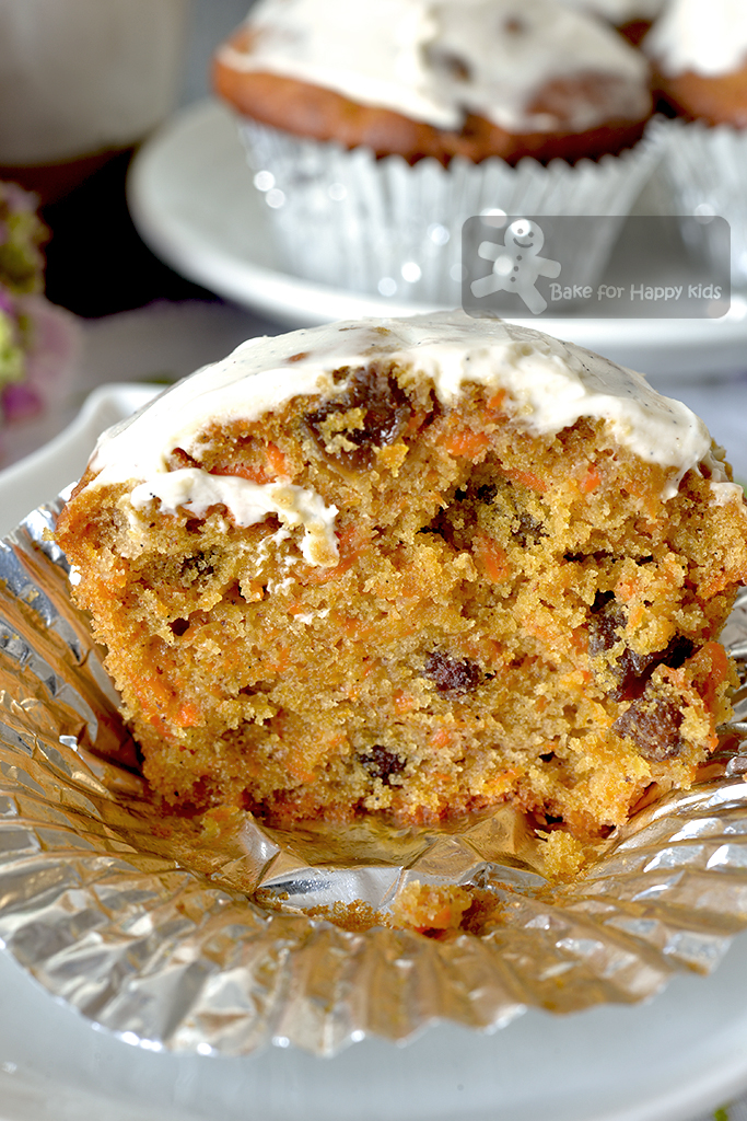 Bake for Happy Kids Super Moist Carrot Cake Muffins Lesssugar Nut