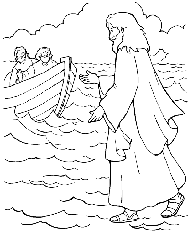 clipart jesus and peter walking on water - photo #47