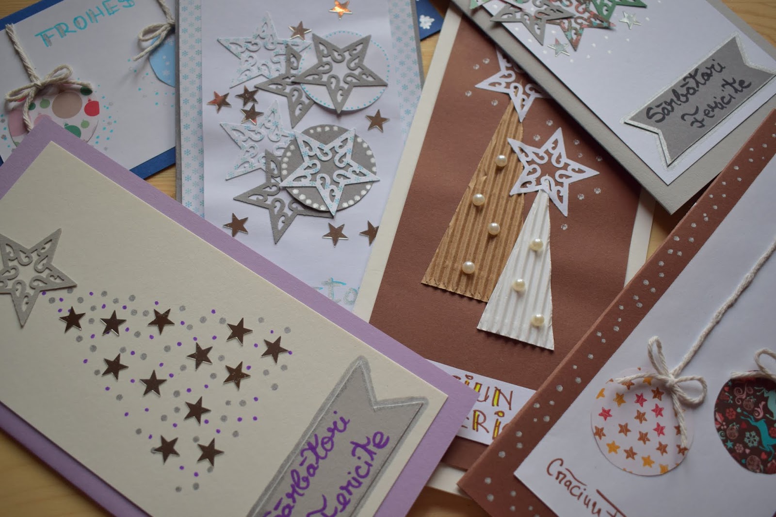 5 Weihnachtskarten basteln und Christrosen| 5 felicitari de craciun diy