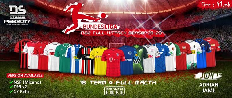 BundesLiga Kitpack 2019/2020 Full Team - PES 2017 - PATCH PES - New ...