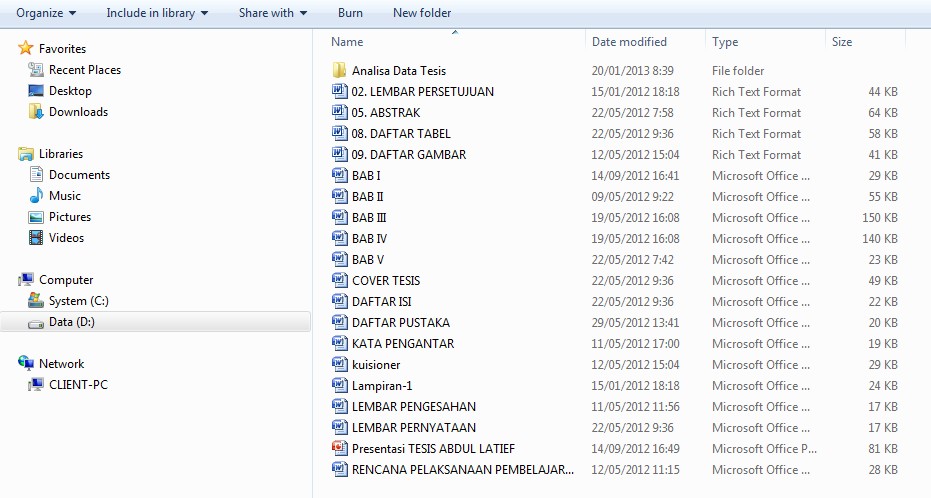 CONTOH TESIS KAMI (DEMO) | REFERENSI TESIS LENGKAP