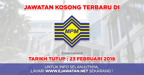 jawatan kosong Majlis Peperiksaan Malaysia (MPM) 2018