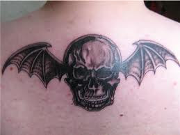 Bat Skull Tattoo Design Darkness