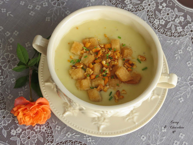 Crema de calabacín con puerro y manzana – Zucchini cream soup with leek and apple