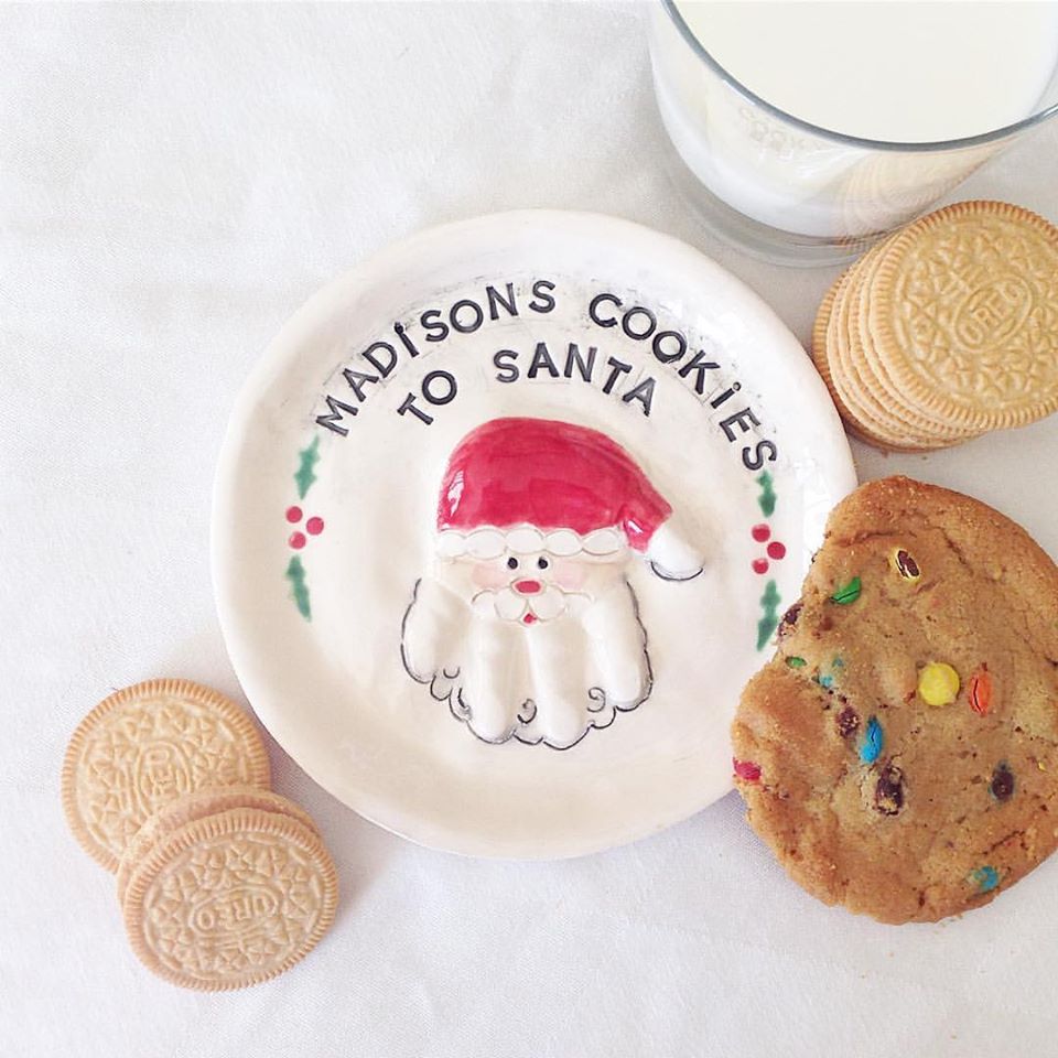 Christmas Cookie Plate Cookie Plate Santa