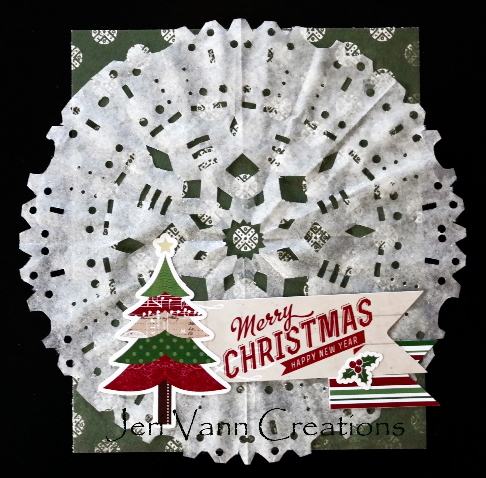FotoBella Glittery Snowflake Christmas Card