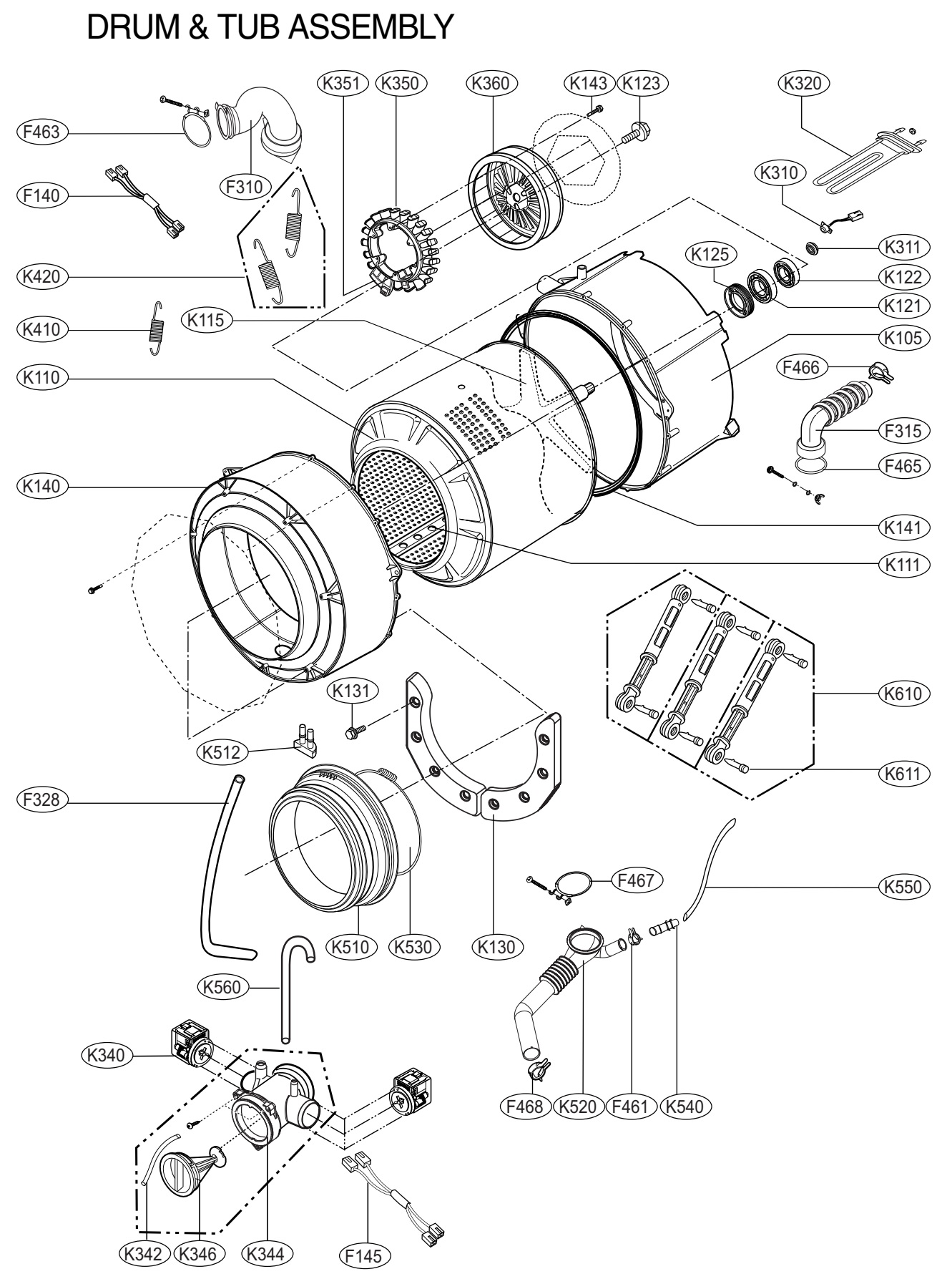 electrotricks How to disassemble LG WD1247 BD washing machine