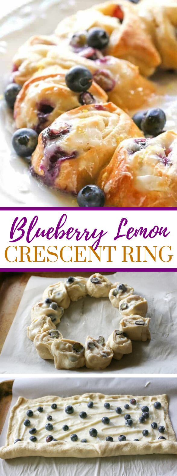 BLUEBERRY LEMON CRESCENT RING #desserts #breakfast