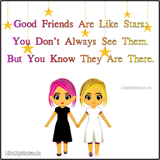 English Quote Good Friends Are Like Stars