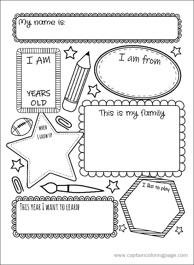 All About Me Worksheet Pdf