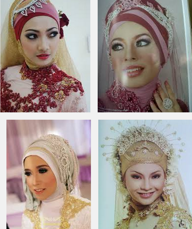 Contoh gambar foto model jilbab pengantin muslimah syar i 