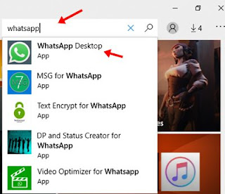 whatsapp type kar whatsapp desktop par click kare