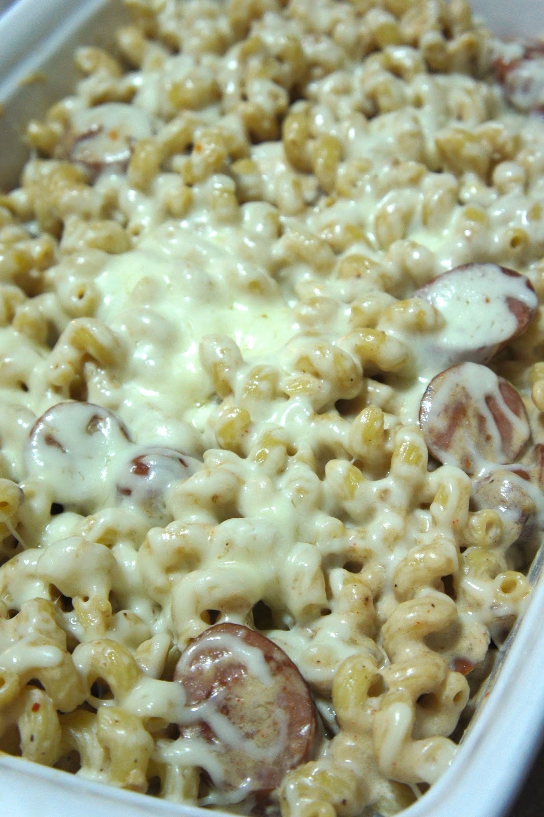 Savory Sweet and Satisfying: Spicy Smoked Sausage Alfredo Bake